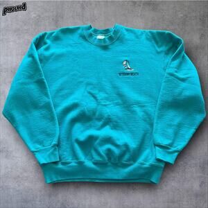 Vintage Fruit Of The Loom Sweatshirt L Bethany Beach Sailboat USA 90s